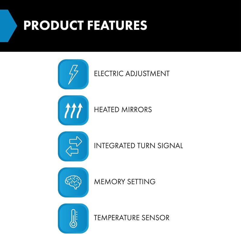 TRQ Left Mirror Drivers Side Compatible with 2009-2014 Nissan Maxima NI1320213 - Image 2