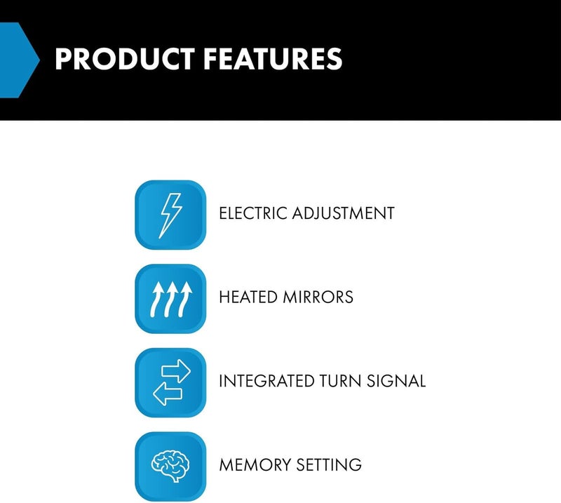 TRQ Left Mirror Drivers Side Compatible with 2009-2014 Nissan Maxima NI1320213 - Image 3