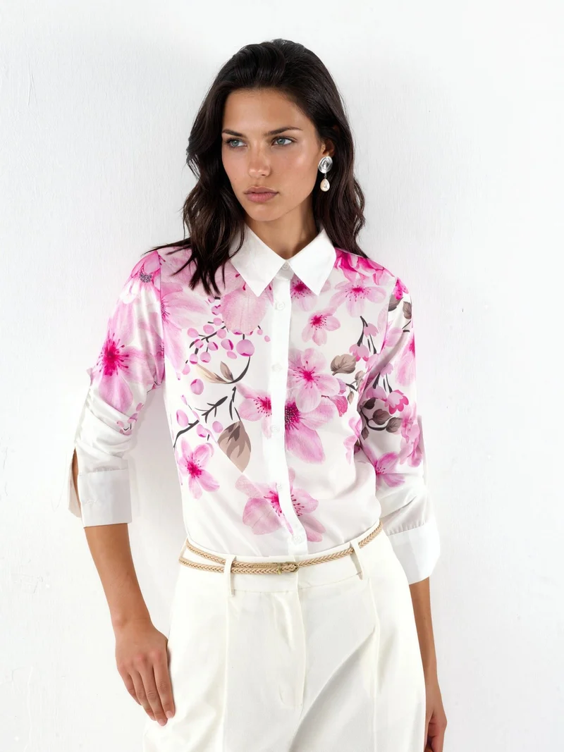 Jennyfer Floral Printed Long-Sleeve Shirt