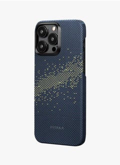 PITAKA iPhone15 Pro Case 6.1inch MagEZ Back Cover 4 / Raised Metal Lip for Camera Protection / 3D Grip Textured / Compatibility MagSafe Compatible - Milky way galaxy  - Image 2