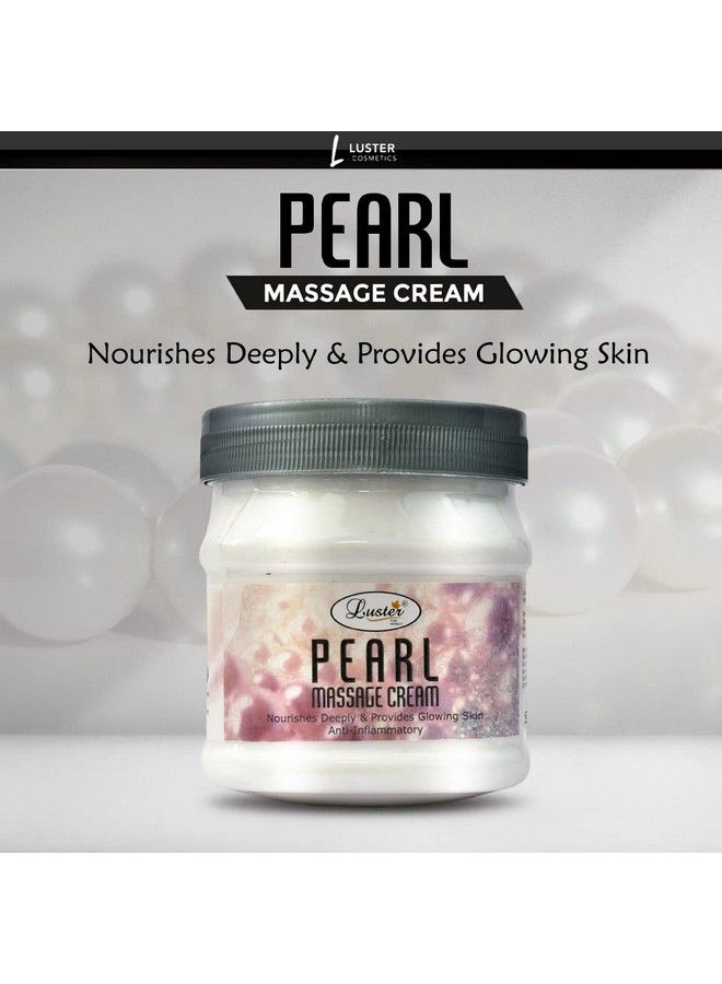 LUSTER طقم الوجه باللؤلؤ؛ يساعد على التغذية العميقة؛ مقشر الوجه باللؤلؤ؛ كريم تدليك باللؤلؤ؛ جل تدليك باللؤلؤ؛ قناع وجه باللؤلؤ؛ طقم الوجه باللؤلؤ للنساء والرجال؛ خالي من البارابين 500 مل (عبوة من 4). - Image 5