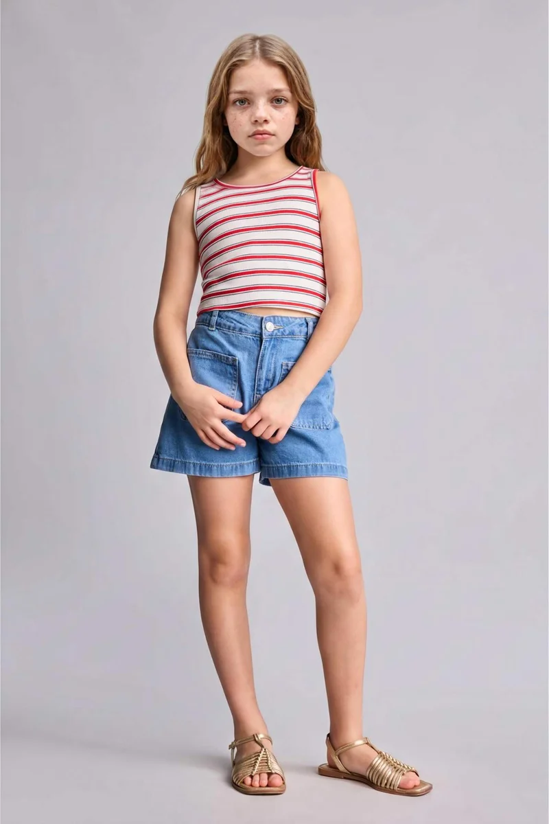 ديفاكتو Girl Denim Shorts