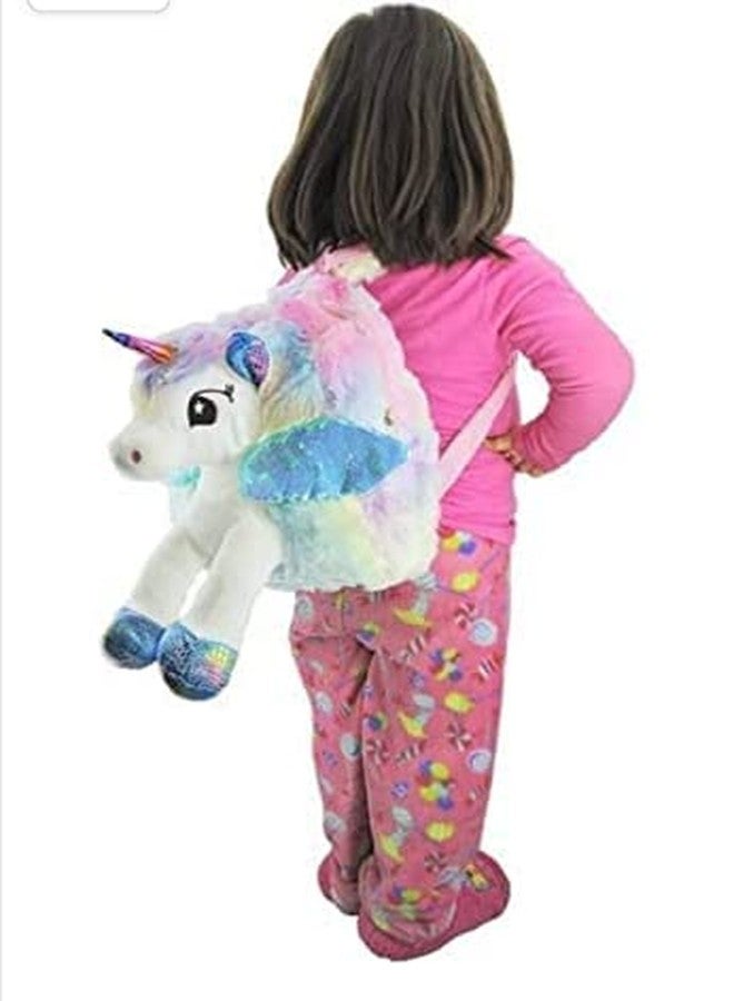 S4SQUARE ENTERPRISE Â® Kids School Backpack For Picnic/Tuition & School Use. (3D Unicorn Fur Bag pack) - Image 4