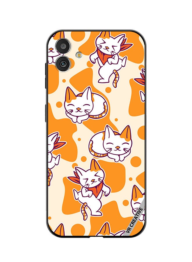VR CREATIVE Protective Case Cover For Samsung Galaxy F14 Chilling Cat Pattern Design Multicolour - Image 1
