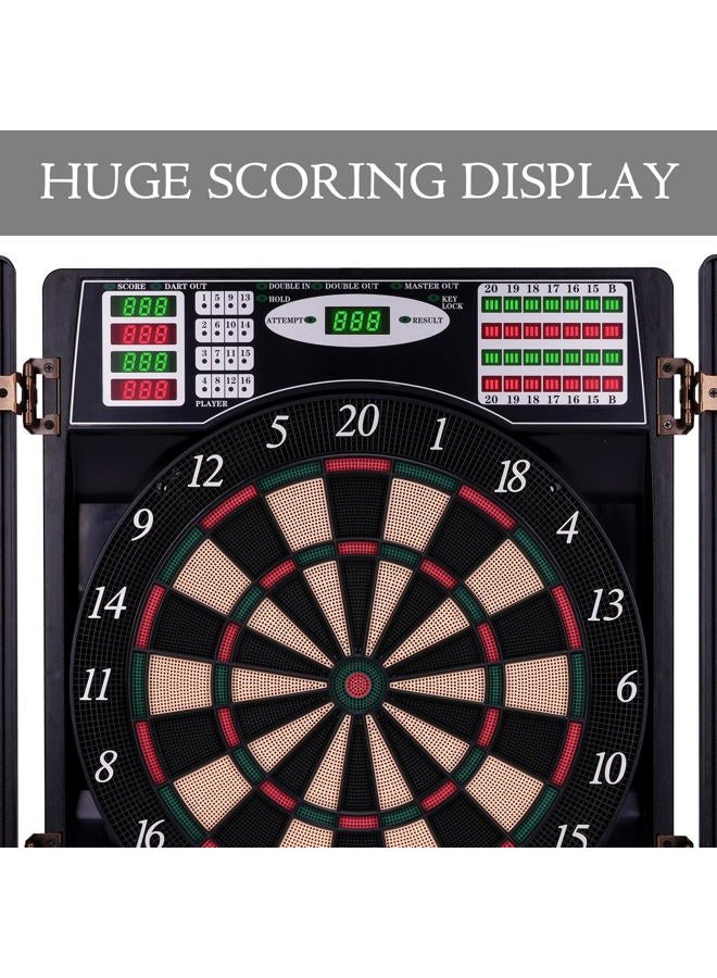 win.max Electronic Dart Board LED Electric Digital Dartboards for Adults with Cabinet with 12 Soft Tip Dartboard Set - Image 3
