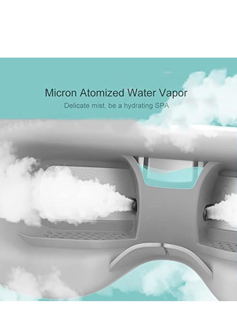 BlueFire Rechargeable Steam Eye Mask with Bluetooth Music – 1000mAh Portable Heated & Cooling Eye Steamer for Dry Eyes, Dark Circles, Puffy Eyes & Eye Strain Relief – Nano Moisturizing Spray, Ergonomic Silicone Design, Adjustable Fit, Cordless USB Type-C Rechargeable, Sleep & Relaxation Therapy for Men & Women - Image 2