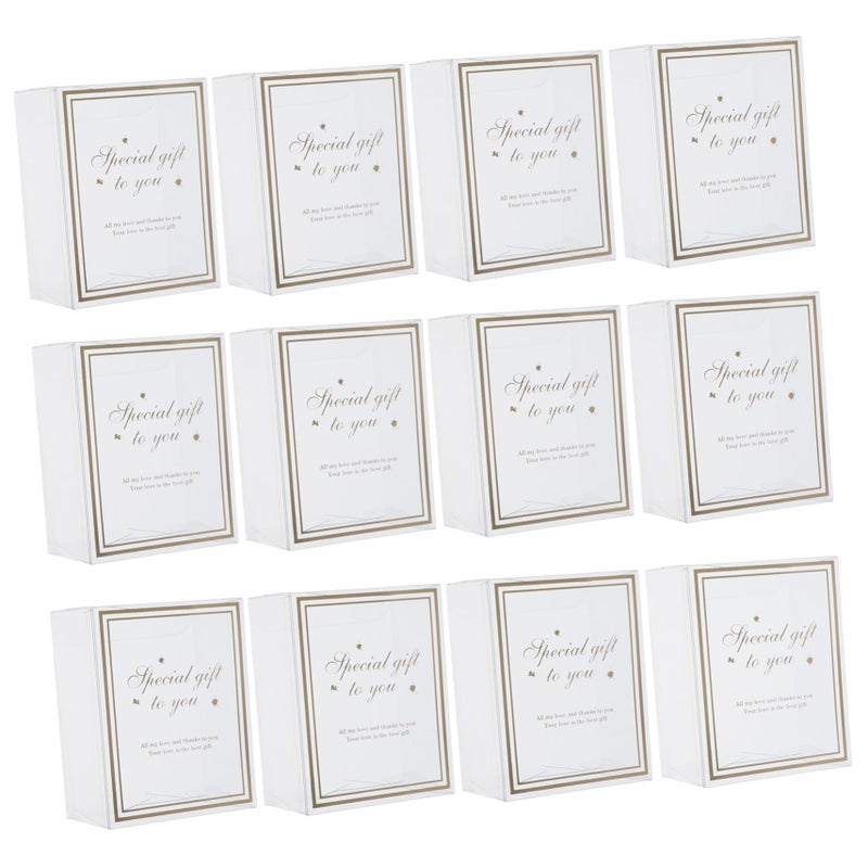 12 Pack Clear Plastic Wedding Favor Boxes for Candy Bridal Shower Birthday Party - Image 2