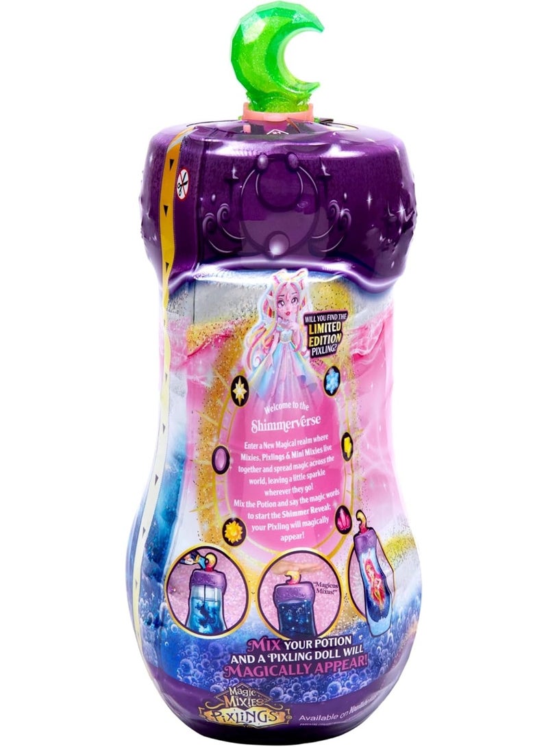 Magic Mixies Pixlings Shimmerverse Series, Create & Mix Magic Potion to Magically Reveal Faye The Fairy Pixling, This Beautiful 6.5" Shimmerverse Pixling Fashion Doll Appears Inside The Potion Bottle - Image 4