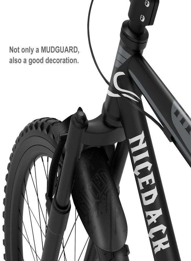 NICEDACK Bike Fender, Adjustable MTB Mud Guard, Front and Rear Compatible Mudguards, Fits 650B 20" 26" 27.5" 29 inch Fat Tire Bikes and All Disc Brake Bicycles (Matte Surface,Updated Black) - Image 5