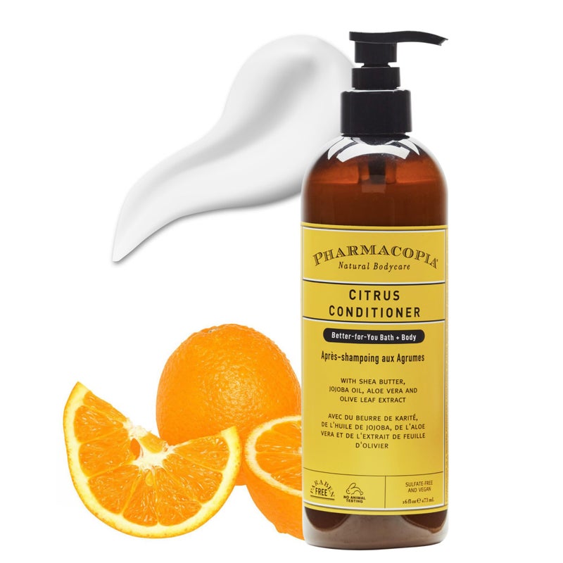 Pharmacopia Citrus Conditioner - Natural Scalp Moisturizer, Vegan & Cruelty-Free Hair Care with Shea Butter, Aloe Vera, Jojoba Oil, and Olive Leaf Extract for Dry Hair Treatment and Detangling, 16 oz - Image 1