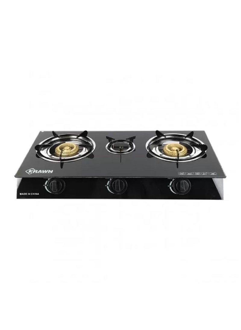 Generic flat gas stove of toughened glass three burners  - Image 2