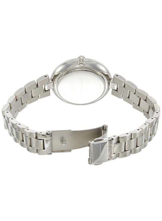 French Connection Women's White Dial Silver Stainless Steel Bracelet Analog Watch 34mm - Image 3