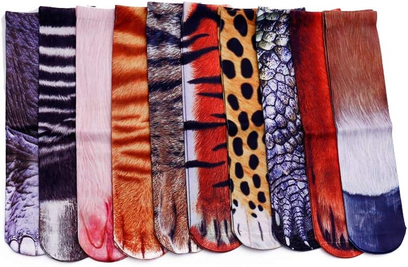 NDLBS Funny Christmas Gifts Novelty 3D Animal Paw Socks Stocking Stuffers for Adult Women Men Teens Gag White Elephant Gifts - Image 3