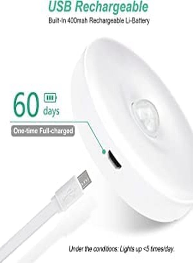 Dhanuom LED Magnetic Body Sensor Activated Light for Home, Hallway, Wardrobe, Stairs, Bathroom Motion Sensor Light with USB Rechargeable Self Adhesive (1Pcs) - Image 2