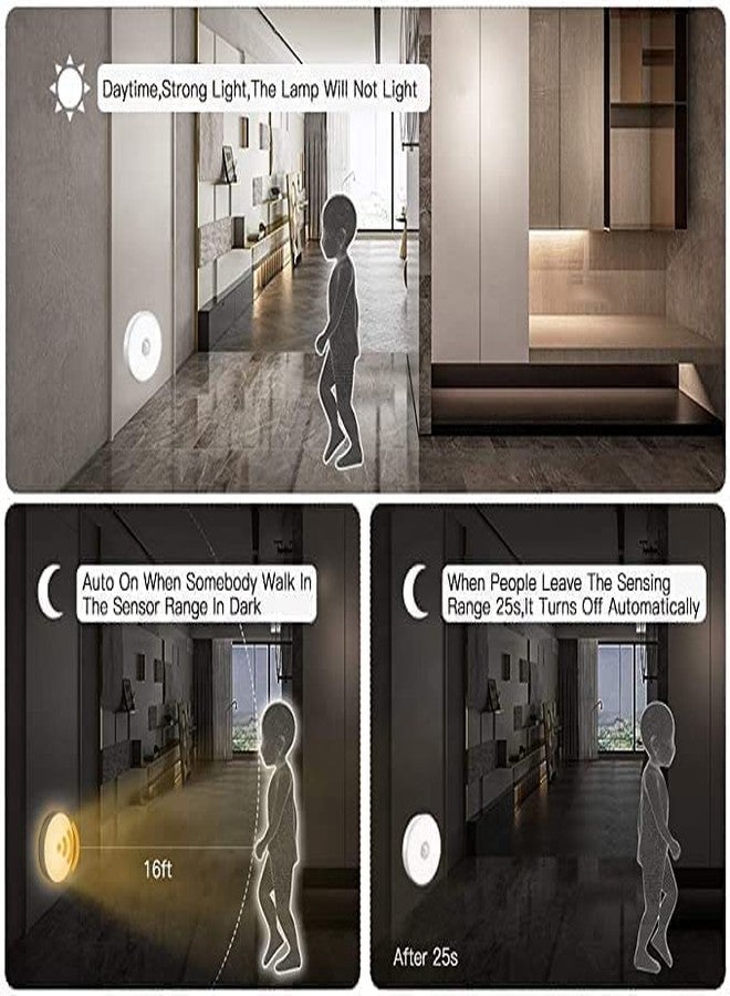 Dhanuom LED Magnetic Body Sensor Activated Light for Home, Hallway, Wardrobe, Stairs, Bathroom Motion Sensor Light with USB Rechargeable Self Adhesive (1Pcs) - Image 5