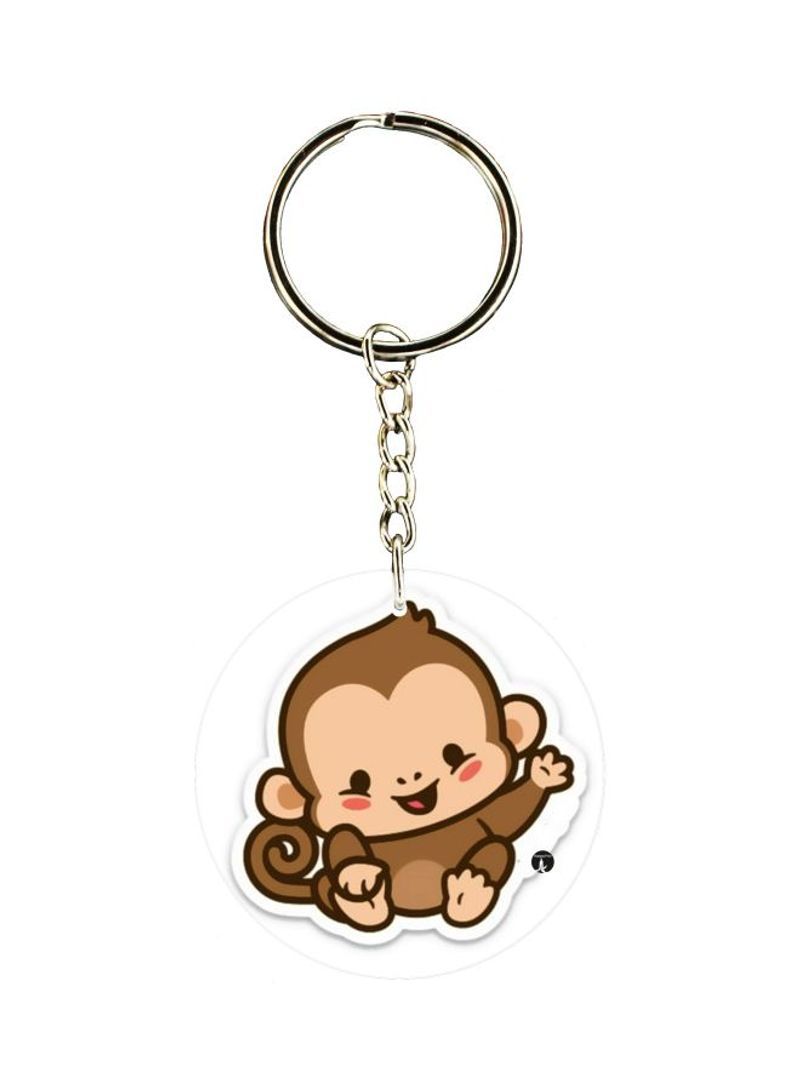 RKN Monkey Printed Keychain