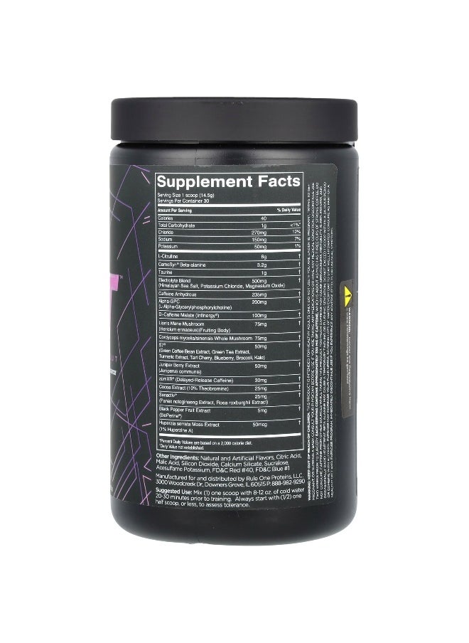 Rule One Proteins - Rule One Proteins, preLIFT, Pre-Workout, Wild Grape, 15.3 oz (435 g) - Image 1