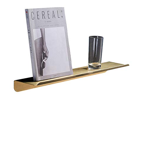 BGL Floating Shelf for Wall Gold Stainless Steel 304 Bathroom Shelf Gold 15.7 Inches for Bathroom Organizer - Image 1