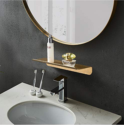 BGL Floating Shelf for Wall Gold Stainless Steel 304 Bathroom Shelf Gold 15.7 Inches for Bathroom Organizer - Image 3