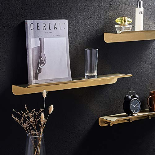 BGL Floating Shelf for Wall Gold Stainless Steel 304 Bathroom Shelf Gold 15.7 Inches for Bathroom Organizer - Image 4