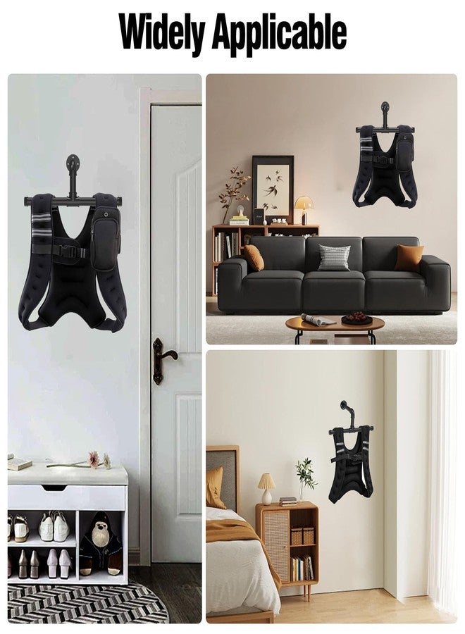 GUSUCIN Heavy Duty Wall Mount Hanger for Weighted Vest Women Men – Wall Rack Holds Over 110lbs, Adjustable Weights Vest Storage, Space-Saving Storage for 6lb, 8lb, 12lb, 16lb, 20lb, 25lb, 30lb Weight Vest - Image 4