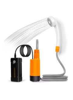 Excefore Portable Outdoor Shower, Outdoor Electric Shower Rechargeable Pump, LED Lighting, USB Charging, Detachable Battery, Pumps The Water from The Bucket into a Stable and Gentle Shower Stream  - Image 1