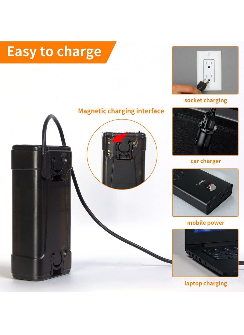 دش خارجي محمول، مضخة دش كهربائية خارجية قابلة لإعادة الشحن، إضاءة LED، شحن USB، بطارية قابلة للفصل، تضخ المياه من الدلو إلى تيار دش مستقر ولطيف