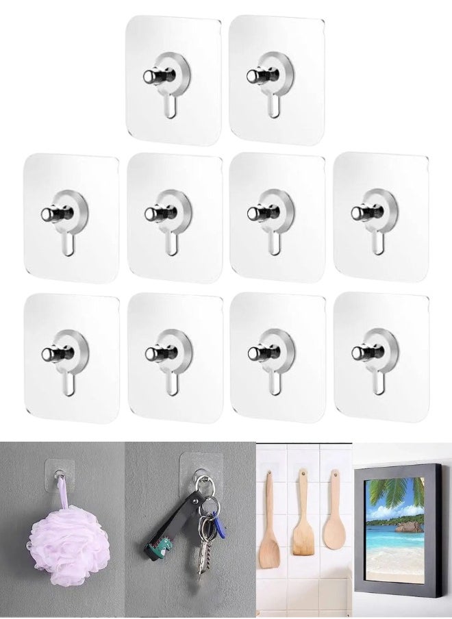 10 Pieces Of Transparent Adhesive Screw Replacement To Hang Anything Without Drilling  - Image 1