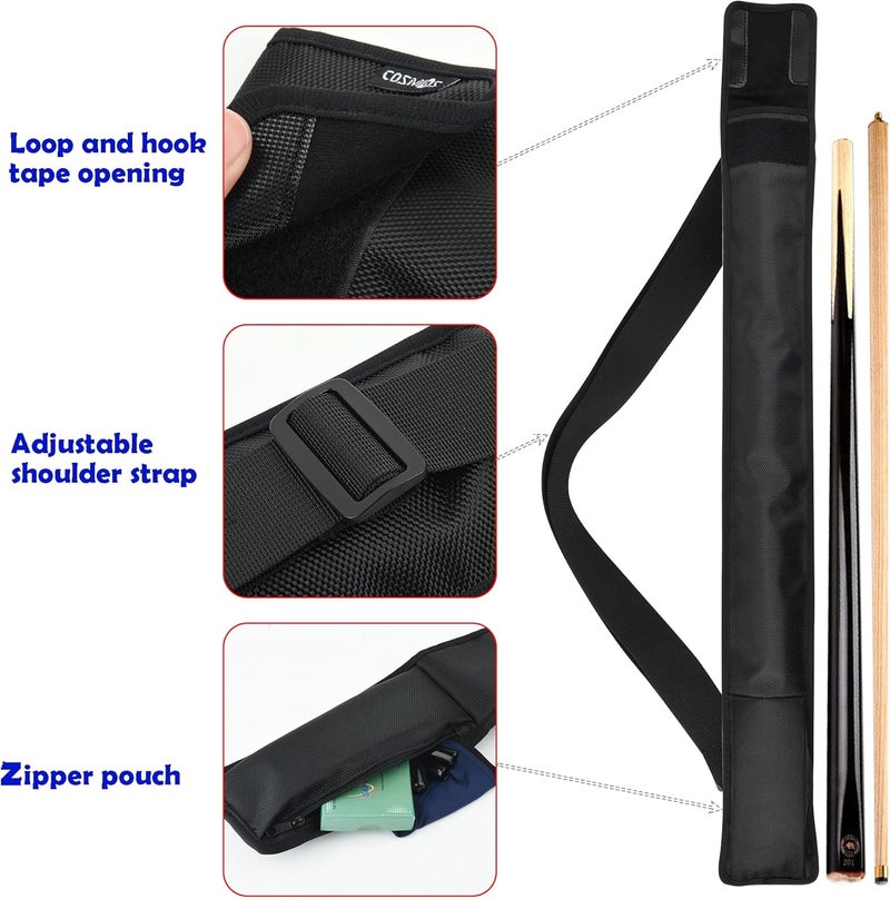 Cosmos Billiard Pool Cue Stick Carrying Case Bag - Black - Image 2