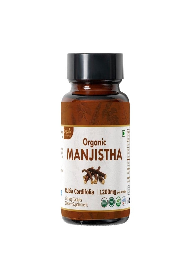 ORGANIC SPREE Manjistha 120 Tablets | Rubia Cordifolia (Manjistha) | USDA Organic Certified | Supports Lymphatic Health* | Dietary Supplement - 120tab - Image 1
