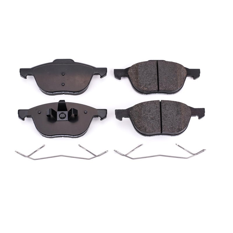 PowerStop Front Brake Pads For Ford C-Max 2013-18 |EcoSport 2018-22 |Escape 2013-19 |Focus 2004-07 |Focus 2012-18 |3 2004-13 - Ceramic Brake Pads With Installation Hardware, 17-1044 - Image 2