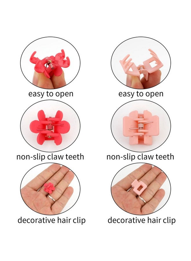 SuPoo Upoo 22Pcs Mini Claw Clips Small Hair Clips Girls Hair Clips 1.1" Mini Flower Hair Clips Hair Claw Clips Square Claw Clips For Thin Hair Flower Clips For Hair Tiny Hair Accessories For Girls - Image 5