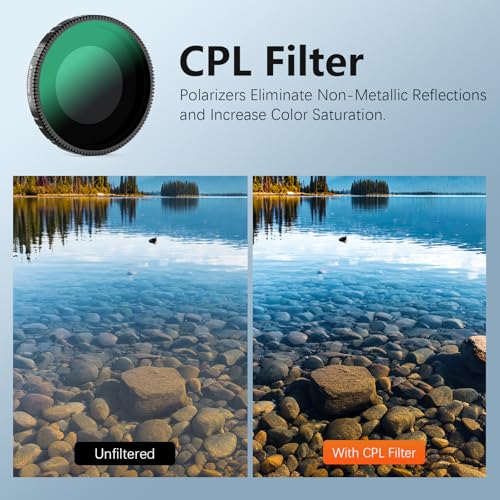 AMAZEAR ND Filters Set for DJI Osmo Nano Accessories, CPL / ND8 / ND16 / ND32 Replacement Lens Filters Kit, 4 Pack Optical Glass HD Oil Resistant Easy to Use - Image 2