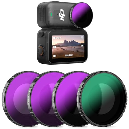 AMAZEAR ND Filters Set for DJI Osmo Nano Accessories, CPL / ND8 / ND16 / ND32 Replacement Lens Filters Kit, 4 Pack Optical Glass HD Oil Resistant Easy to Use - Image 1