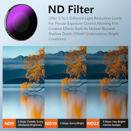 AMAZEAR ND Filters Set for DJI Osmo Nano Accessories, CPL / ND8 / ND16 / ND32 Replacement Lens Filters Kit, 4 Pack Optical Glass HD Oil Resistant Easy to Use - Image 3