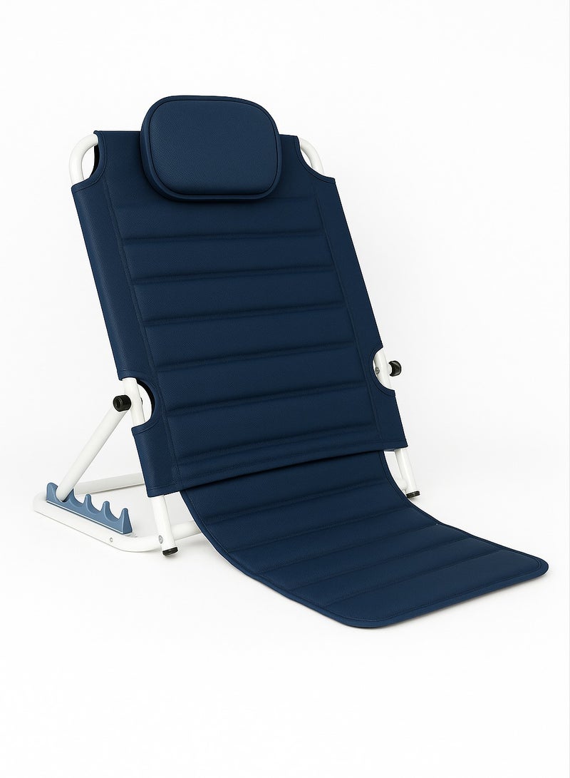 مسند ظهر مبطن قابل للطى نسيج (PVC) مسامى - 6 درجات ميل - تصميم متين - Image 1