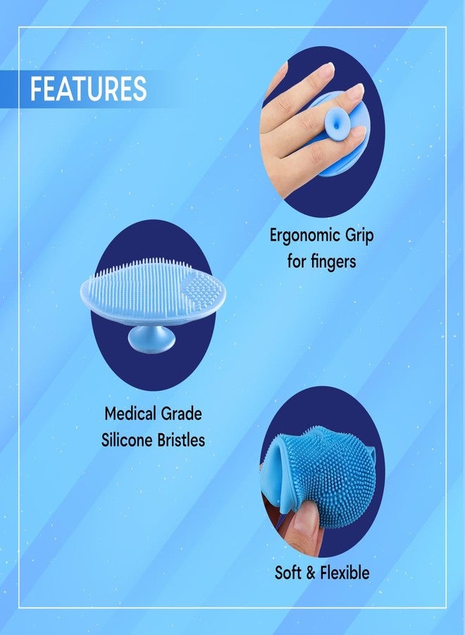 ANTIL'S 4-in-1 Soft Silicone Bath Brush Set | Long Handle Back Scrubber + Body Scrubber + Scalp Massager + Face Massager | Super Exfoliating & Lathering Shower Brush | BPA-Free | For Men & Women | With Free 3 Hook - Image 5