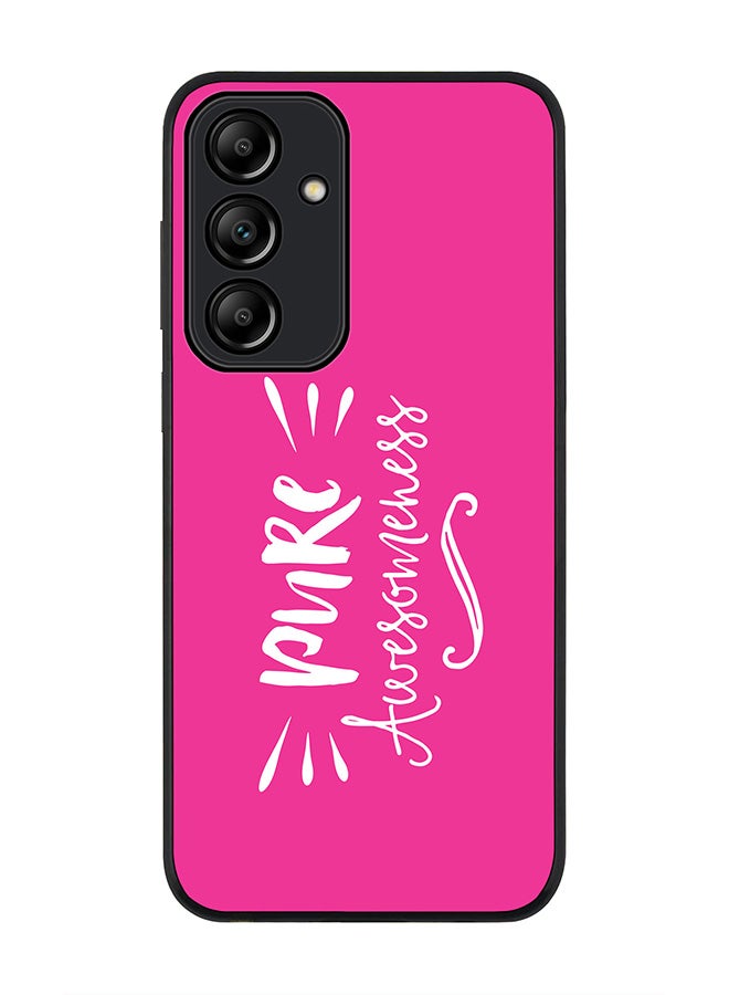 Stylizedd Rugged Black Edge Case for Samsung Galaxy A55, Slim fit Soft Case Flexible Rubber Edges Anti Drop TPU Gel Thin Cover -  Pure Awesomeness - Image 1