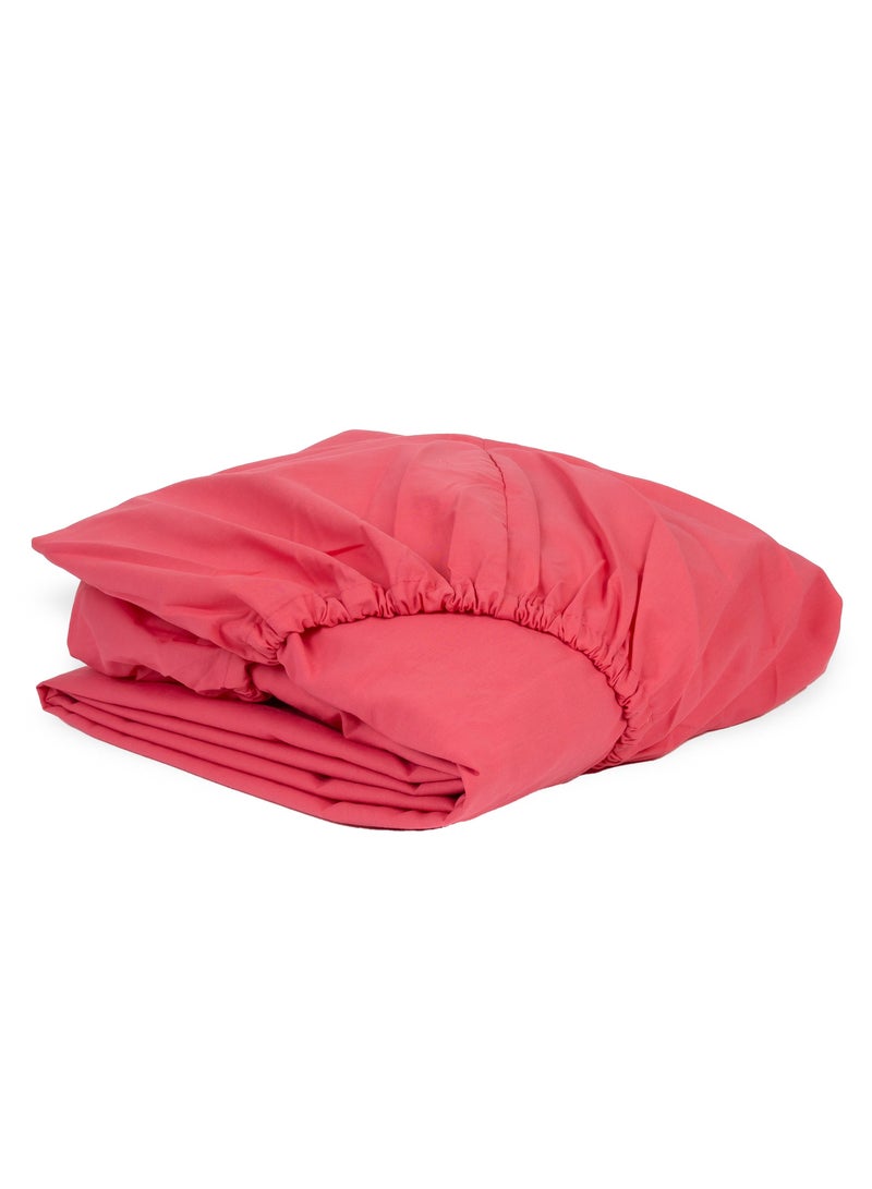 Home of linens Fitted Sheet Fushcia 180x200 - Image 2