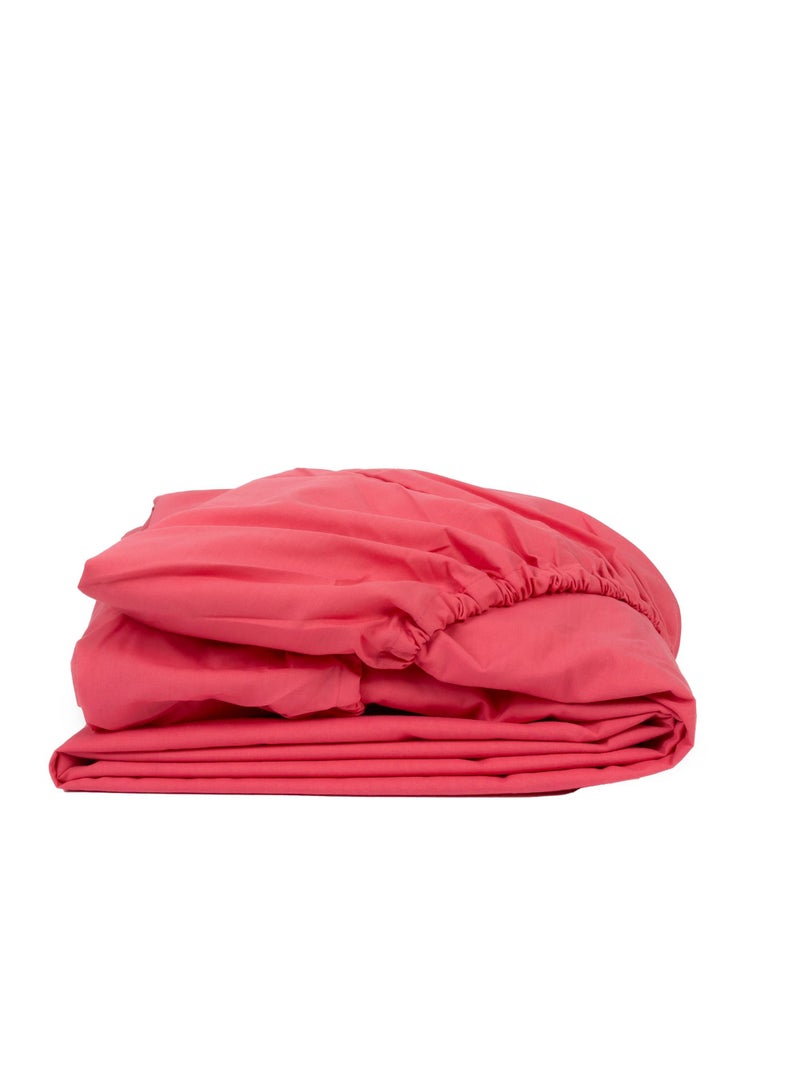 Home of linens Fitted Sheet Fushcia 180x200 - Image 1