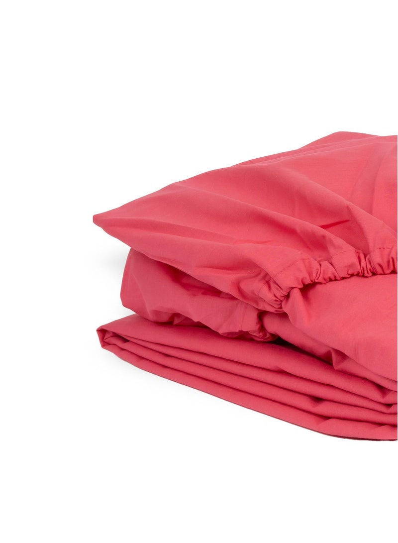 Home of linens Fitted Sheet Fushcia 180x200 - Image 3