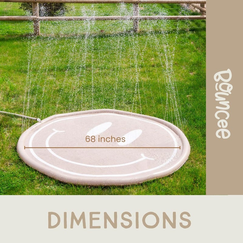 Bouncee Store Splash Pad Sprinkler for Kids - 68" Outside Mini Pool for Baby and Toddler - Splash Pad for Toddlers - Splash Pad for Kids Ages 4-8 - Inflatable Outdoor Toys for Toddlers - Water Toys - Image 5