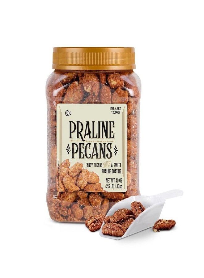 Braidz Candied Pecans for Salad Praline Glazed Sweet And Crunchy Delight Pecan 2.5 Lbs. With With Mini Scooply Scoop - Image 1