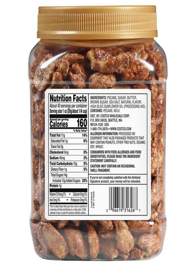 Braidz Candied Pecans for Salad Praline Glazed Sweet And Crunchy Delight Pecan 2.5 Lbs. With With Mini Scooply Scoop - Image 2