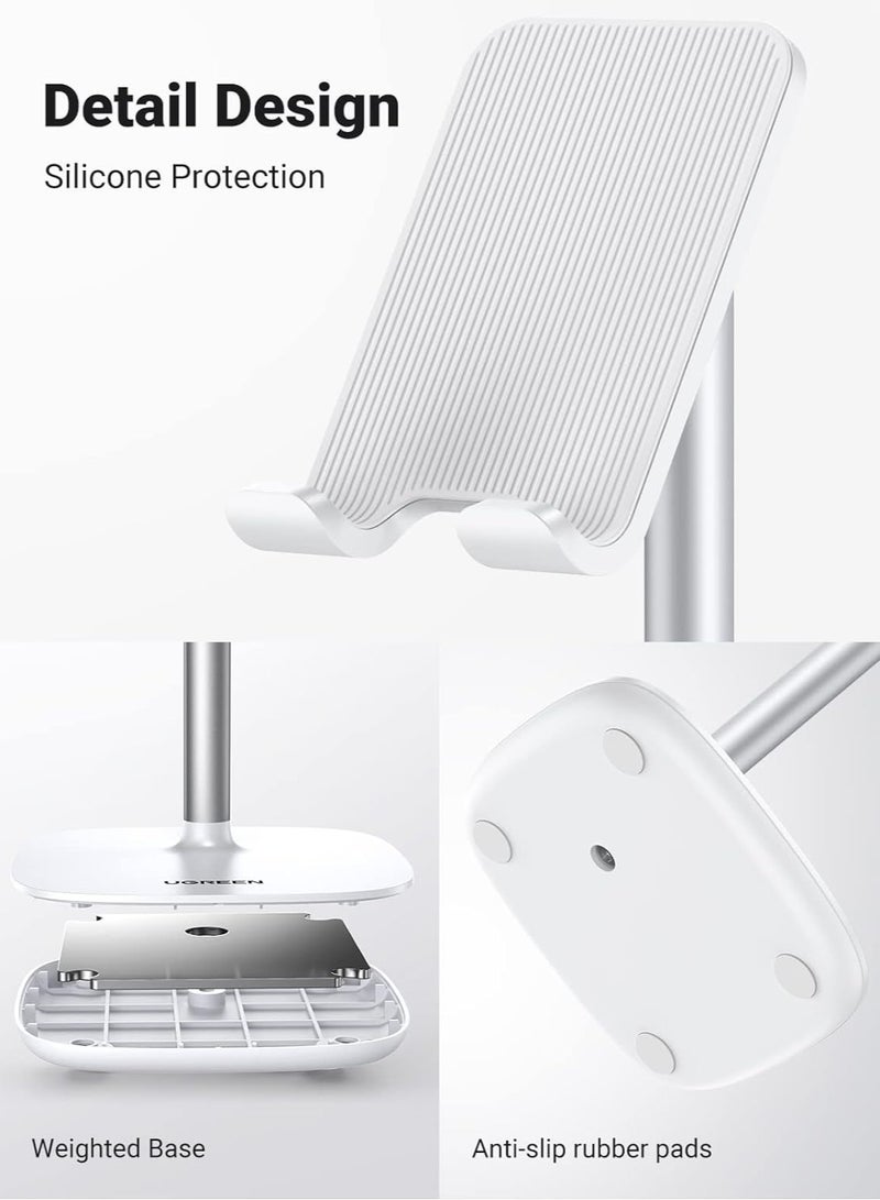 Portable Adjustable Height Mobile Phone Mount, Height Adjustable Cell Phone Stand for Desk, Phone Holder Stand Compatible with iPhone and All Mobile Phones Tablet - Image 5