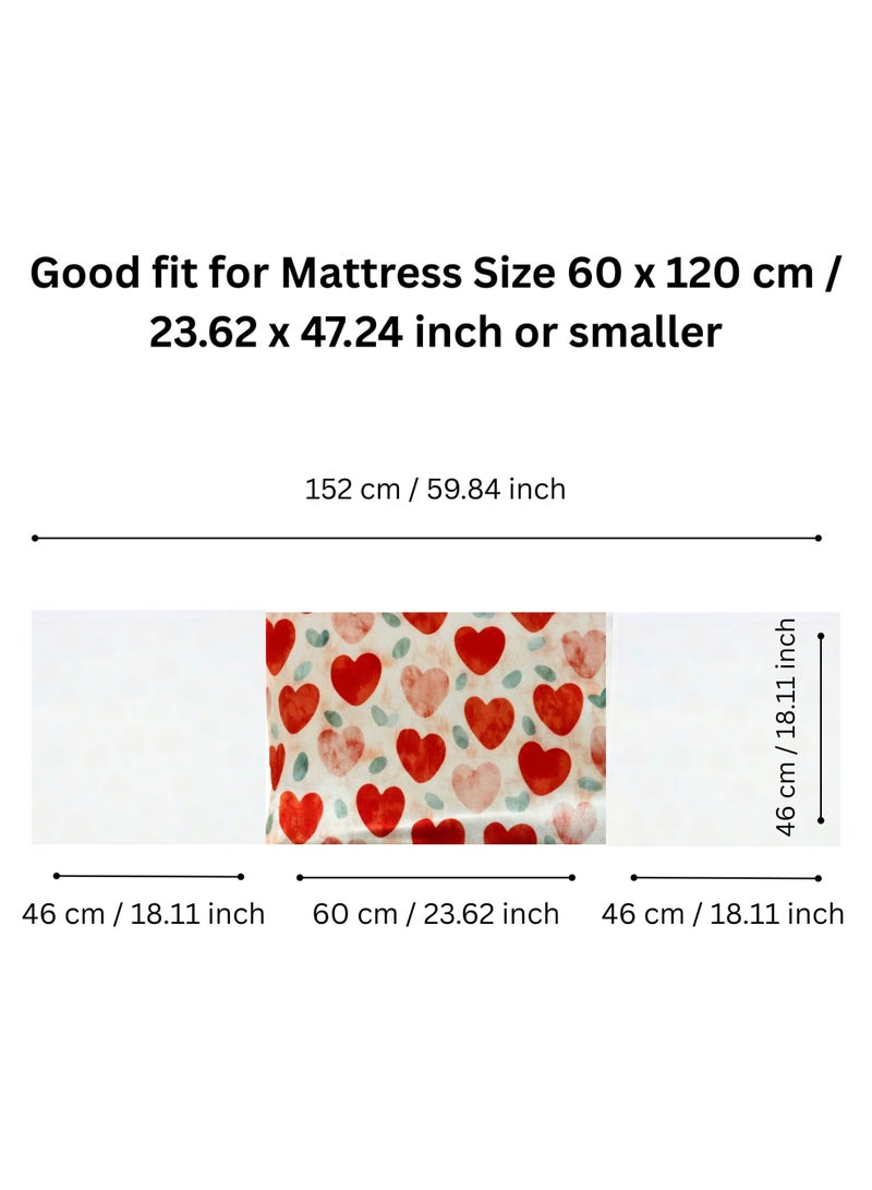 Silk Me 100% Pure Mulberry Silk Crib Sleeve for Baby 22 Momme - Bald Spots, Hair Loss & Knotting Prevention - Silk Sheet Slip for Cots - Mattress 60x120 cm - Hearts - Image 5