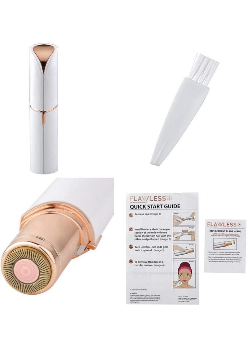 Facial Hair Removal for Women, Painless Women Facial Hair Removal Device, Upper Lip Chin Hair Remover with USB Rechargeable Included 2 pc Replacement Heads - Image 3