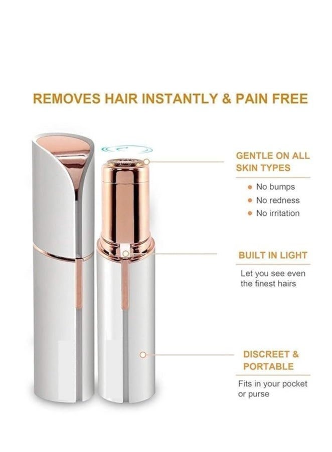 Facial Hair Removal for Women, Painless Women Facial Hair Removal Device, Upper Lip Chin Hair Remover with USB Rechargeable Included 2 pc Replacement Heads - Image 5