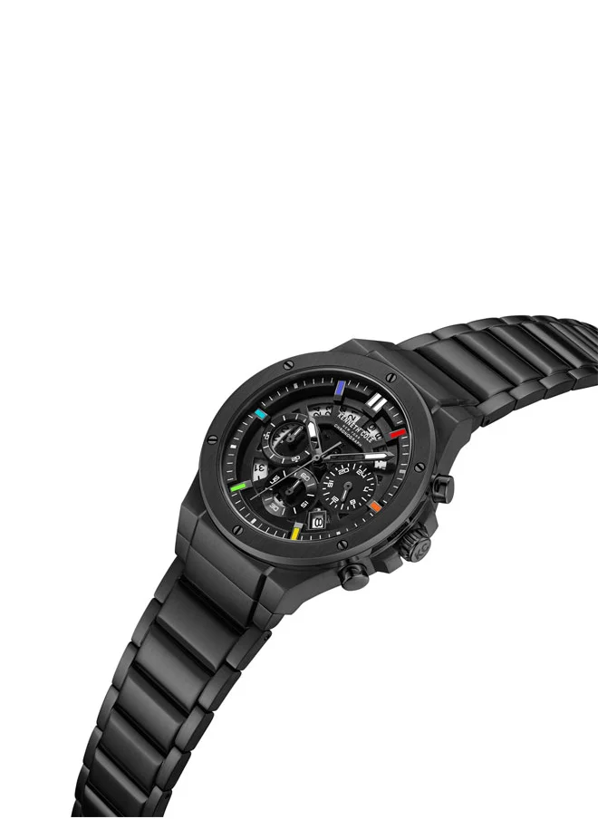 Kenneth Cole New York Kenneth Cole New York 43mm Chronograph Men's Watch with Black Dial & Black Stainless Steel Bracelet