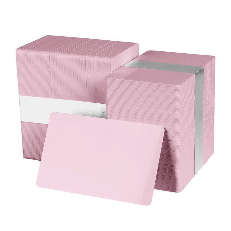 Pack of 500 Pink CR80 PVC Cards 30 mil by easyIDea
